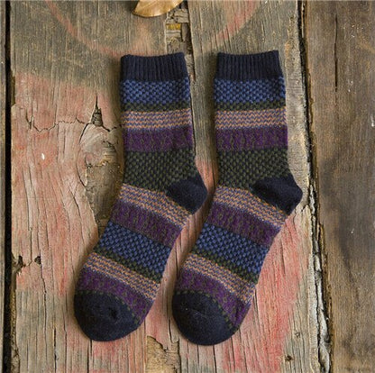 Striped Warm Thick Wool Socks