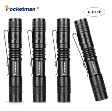 4 Pack Mini LED Flashlight Set