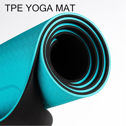 Non-Slip Yoga Mat With Position Line