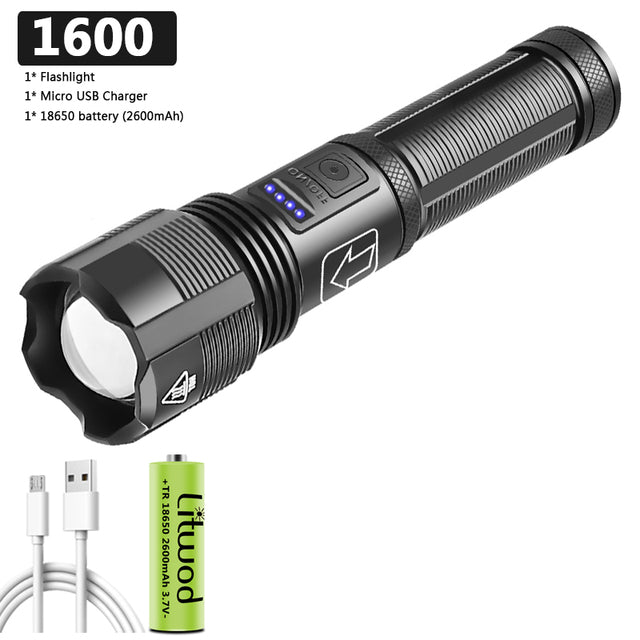 USB Rechargeable LED Flashlight