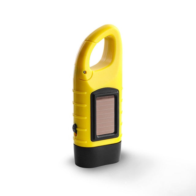 Solar and Hand Crank Emergency Flashlight